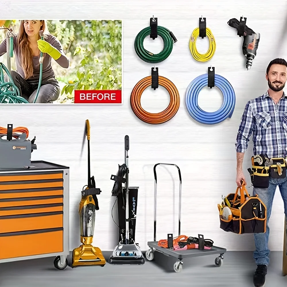 익스텐션 코드 거치대 정리함 스트랩, 헤비 듀티 보관 스트랩, 랩 코드 케이블 스트랩, 행어 정리정돈 후크 루프 스트랩, 2 개