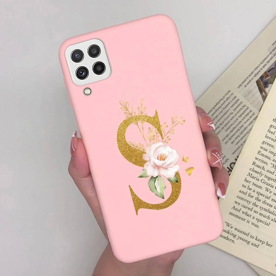 Luxury Pink Silicone Soft TPU Phone Case - Protective Back Cover with A-Z Letters