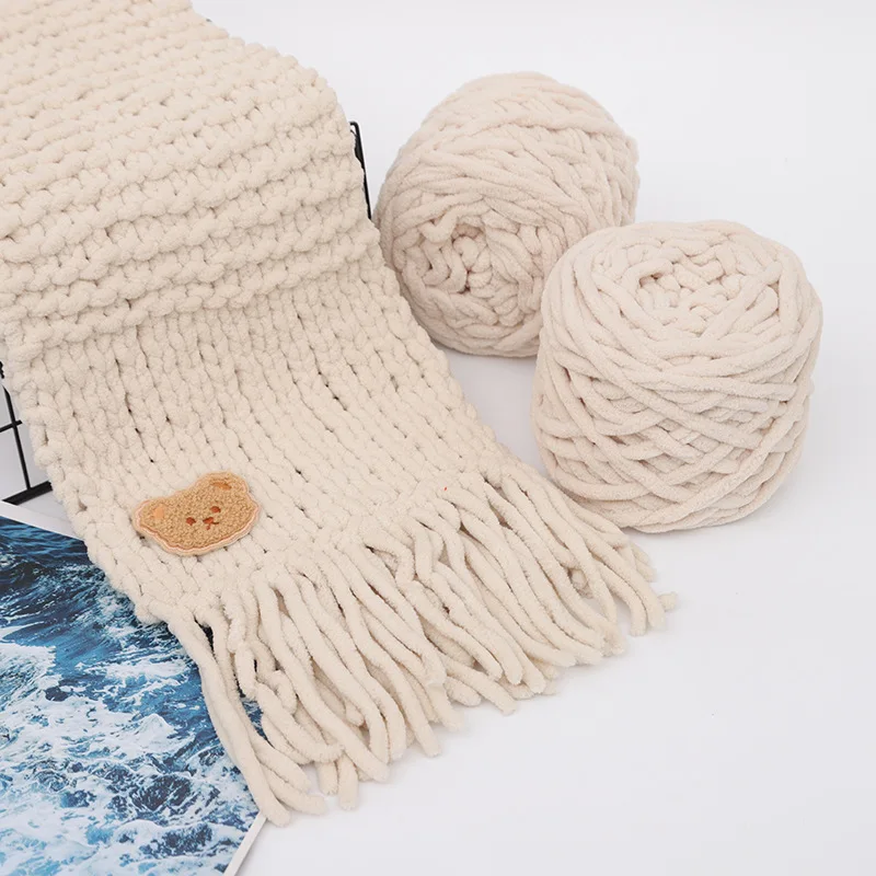 100g 1Pc  Velvet hand Knitting Yarn Polyester Crochet Yarn knit Scarf slipper Hat line Cushion Doll Slippers threads 50m1968in 6