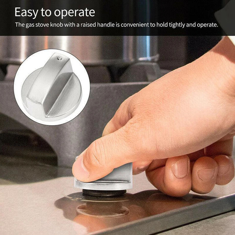 Set Di 8 Manopole Per Fornelli In Metallo - Diametro 6 Mm, Sostituzione Per Piano Cottura A Gas - Foto 3