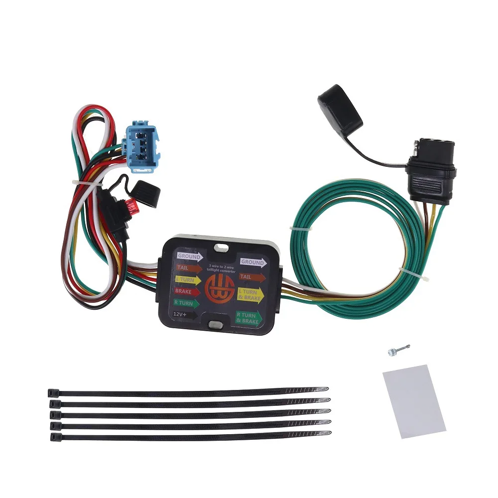 Trailer connector accessories 4-pin T-shaped connector Taillight converter 4-pin 3-to-2 power converter Honda Odyssey