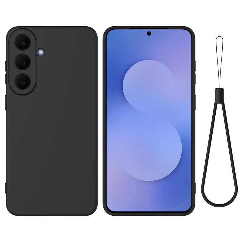 ELVEV Soft Premium Liquid Silicone Case with Flocking Interior and Strap