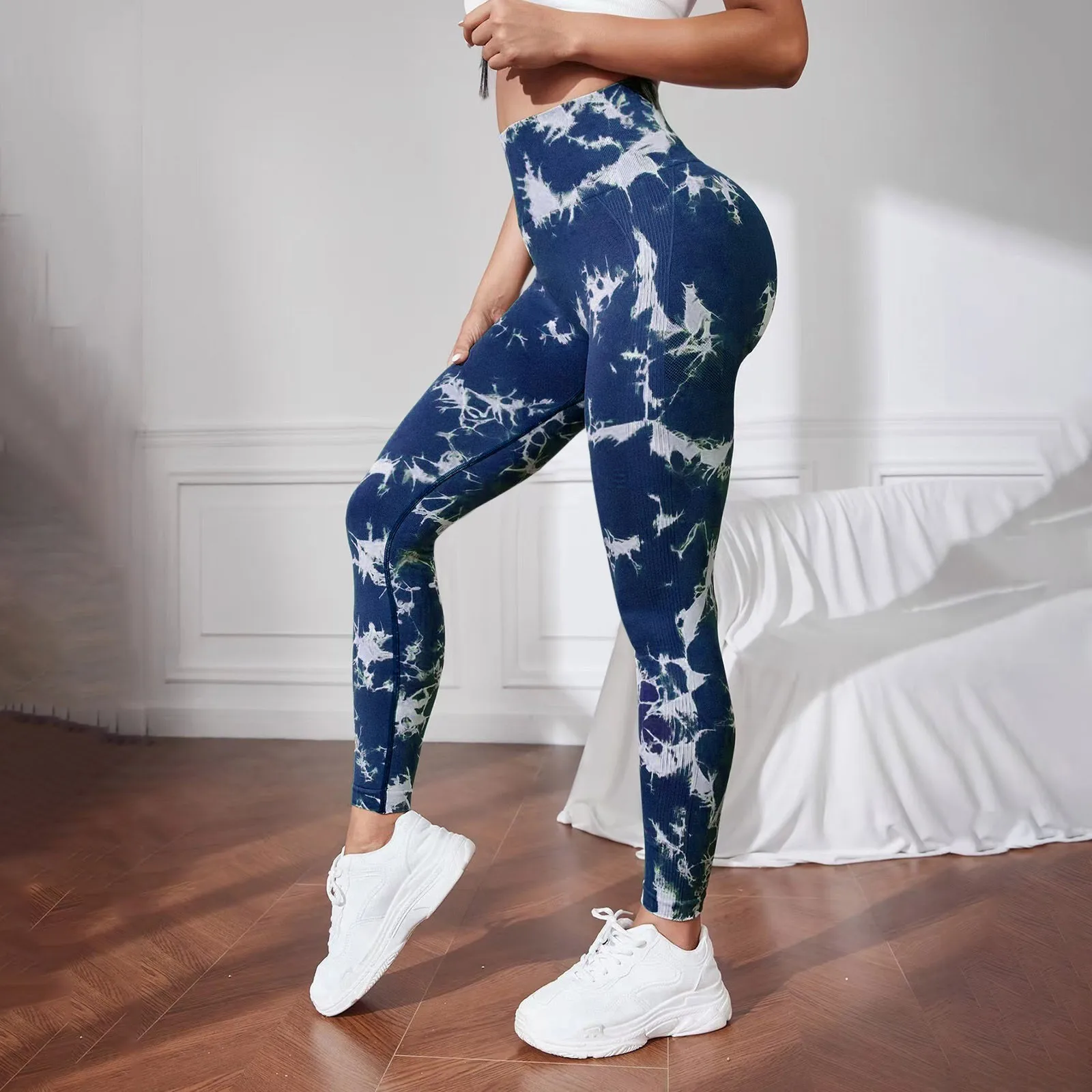 

Tie Dye Women Shorts Fitness Seamless Leggings Push Up Yoga Pants Workout Clothes Gym Sportswear Jogging Sport Outfit For Woman