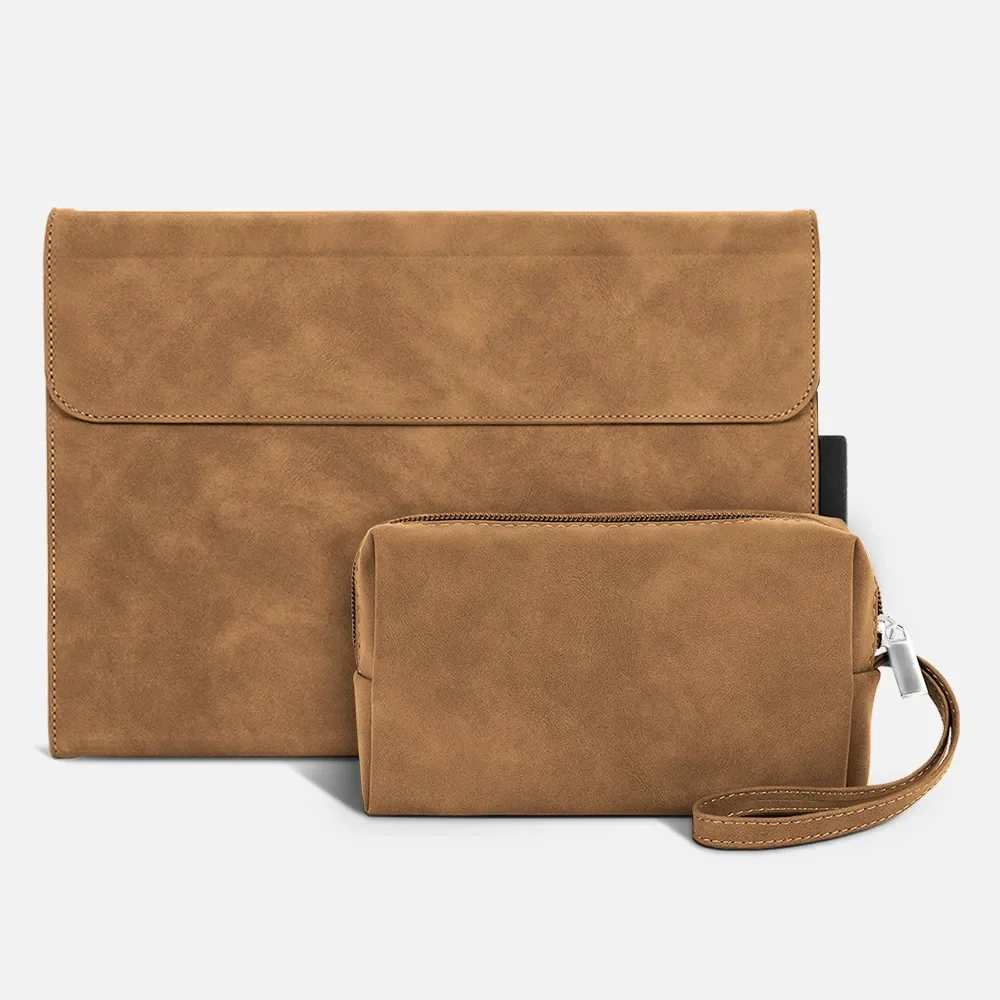 Premium Soft TPU & PU Leather Protective Sleeve Bag