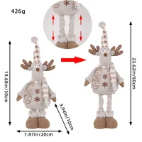 Wholesale Christmas Decorations Factory Doll Knit Deer Santa Claus Expandable Figurine Window Scene Arrangement Ornament 4