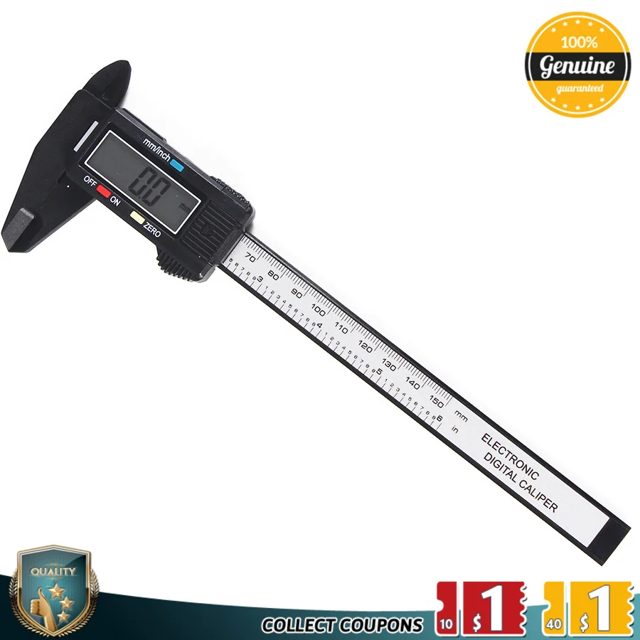 150mm Digital Calipers Scale Measuring Tools Depth Pachometer Ruler Gauge Vernier Micrometer