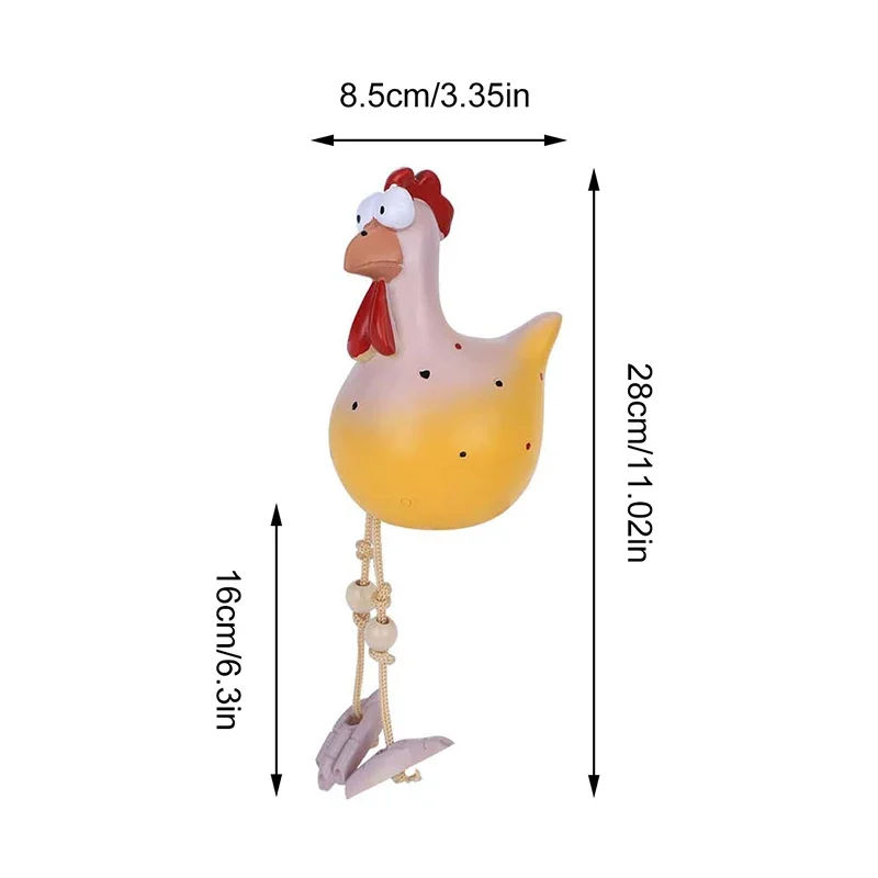 Funny Chicken Fence Decor Resin Statues Home Garden Farm Yard Decorations Chicken Hen Sculpture Art Craft Courtyard Ornaments images - 6