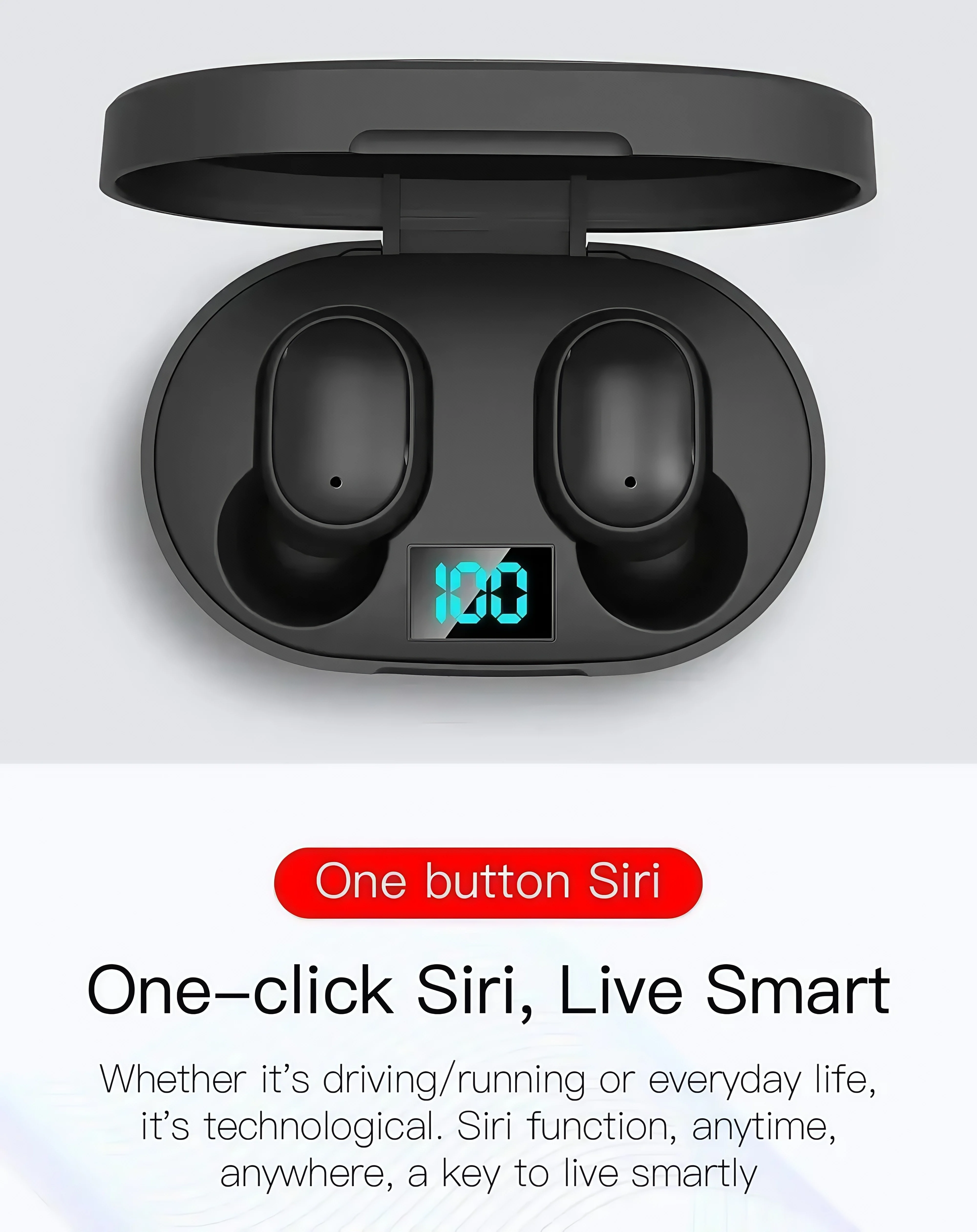 Description Picture 2 of itemTWS E6S ANC Bluetooth 5.0 Earphones  50Playback,IPX4 Waterproof,Gaming Mode Wireless Earbuds  Sound for Iconic Brand/Redmi Android ios