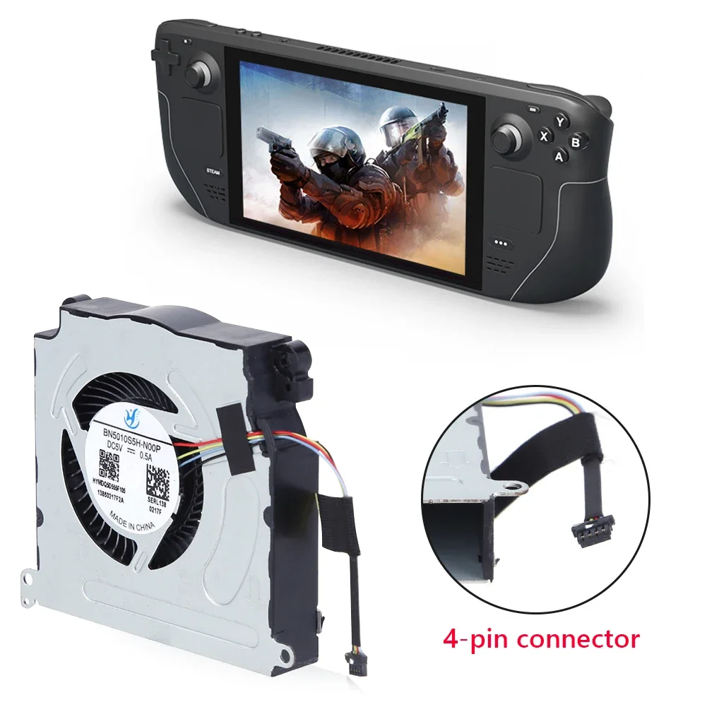 BN5010S5H-N00P CPU Cooling Fan For Steam Deck Q1 Q2 Go Game Console Cooler for VALVE Steam Deck Game Console Repair Parts