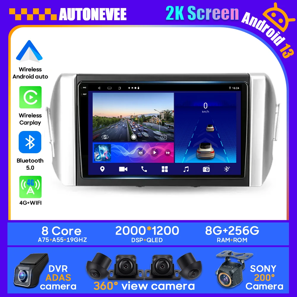 

Android 13 For Toyota Innova 2 2015 - 2022 Car Radio Stereo Multimedia Player Unit GPS Navigation Carplay Android Auto No 2din