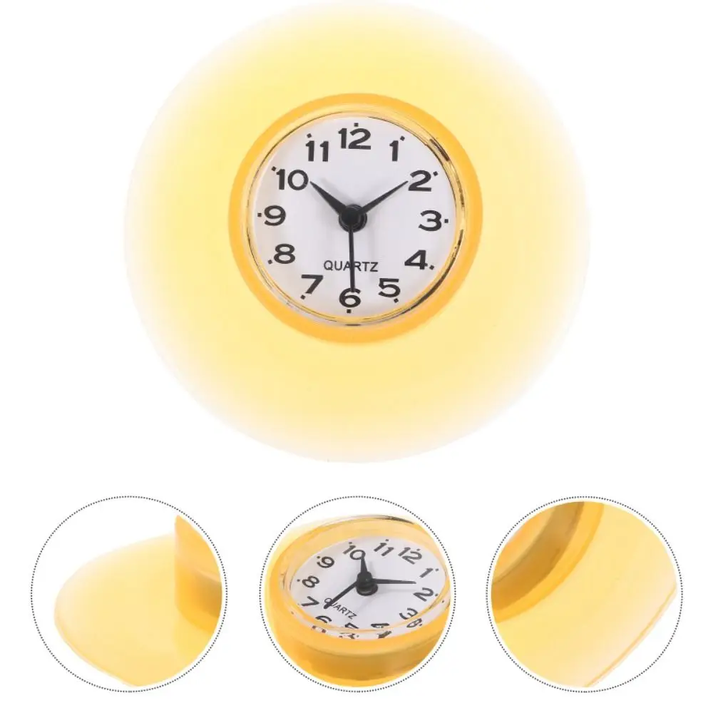 Wall Clock Multi-purpose Waterproof Bathroom Suction Cup Clock Anti-Fog Simple Design Shower Wall Clocks Stable Mirror Sucker Clock Kitchen