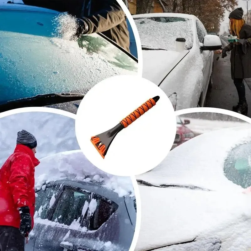 Portable Ergonomic Car Ice & Snow Scraper - Detachable Windshield Defroster, Multi-Functional Winter Vehicle Glass Cleaning Tool