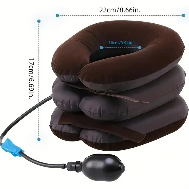 1 Piece Single Tube Semi-Plush Air Cervical Massage Relaxation Pillow, Effective Neck Relaxation, Suitable for Men and Women - M 6