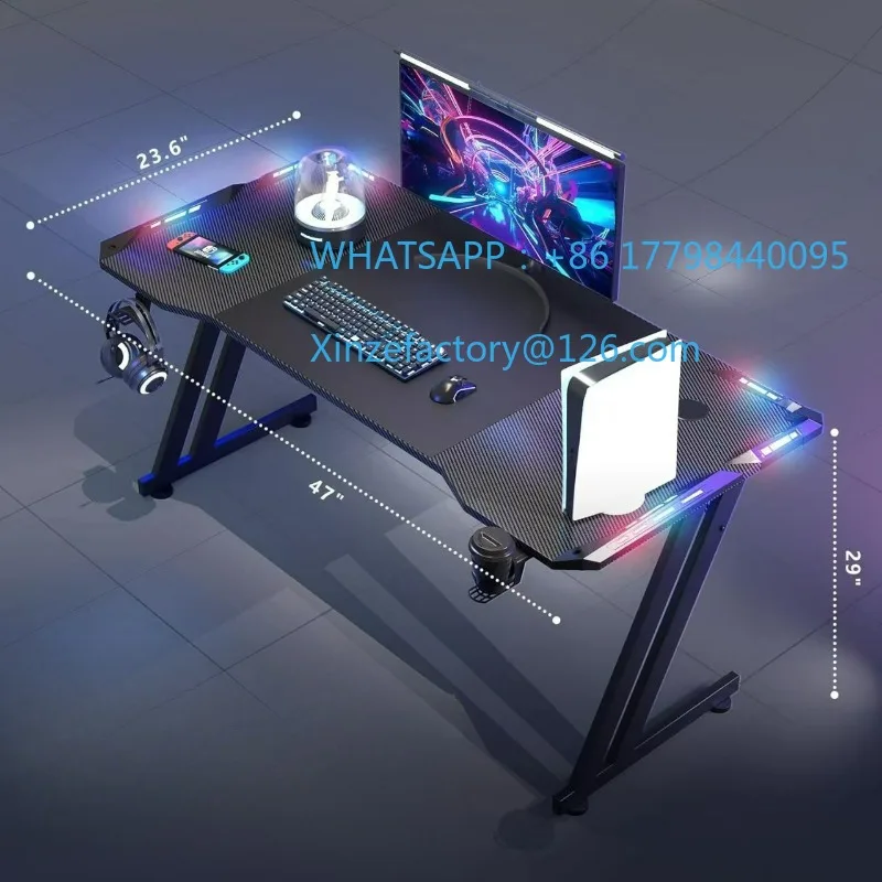 مكتب ألعاب LED قابل للتعديل