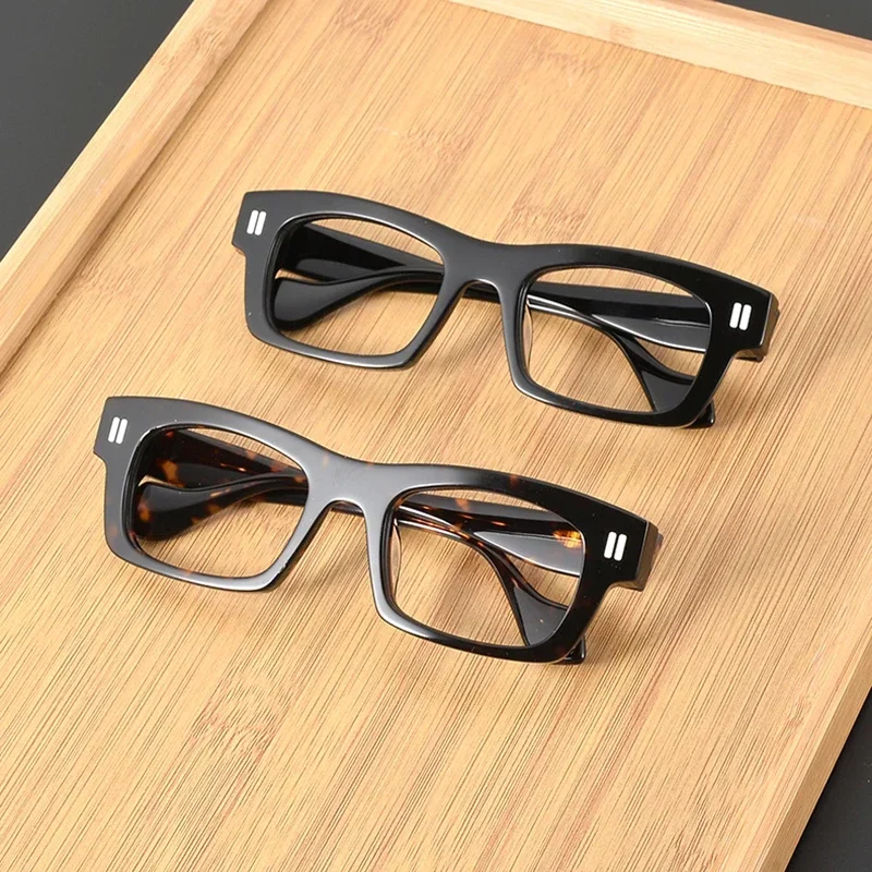 

Eyewear Frame Men's Personalized Retro Square Acetate Fiber Fashion Designer Optical Glasses Women's Myopia Reading Eyeglasses