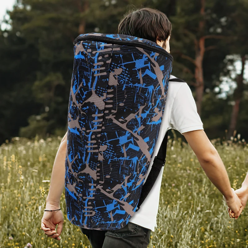 12/10L African Drum Bag Waterproof Music Instrument Storage Bag Camouflage Blue Camouflage Blue NEW Waterproof
