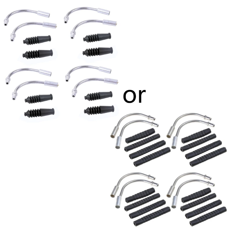 

8 Pcs V Bike Brake Bend Tube Plastic Sleeves Boot Protector Hoses Easy to Use Dropship