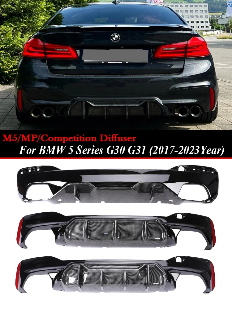 

M5 MP Carbon Fiber Rear Bumper Diffuser M Sport Competition CS Style Diffusor For BMW 5 Series G30 G31 2018-2023 Car Accessories