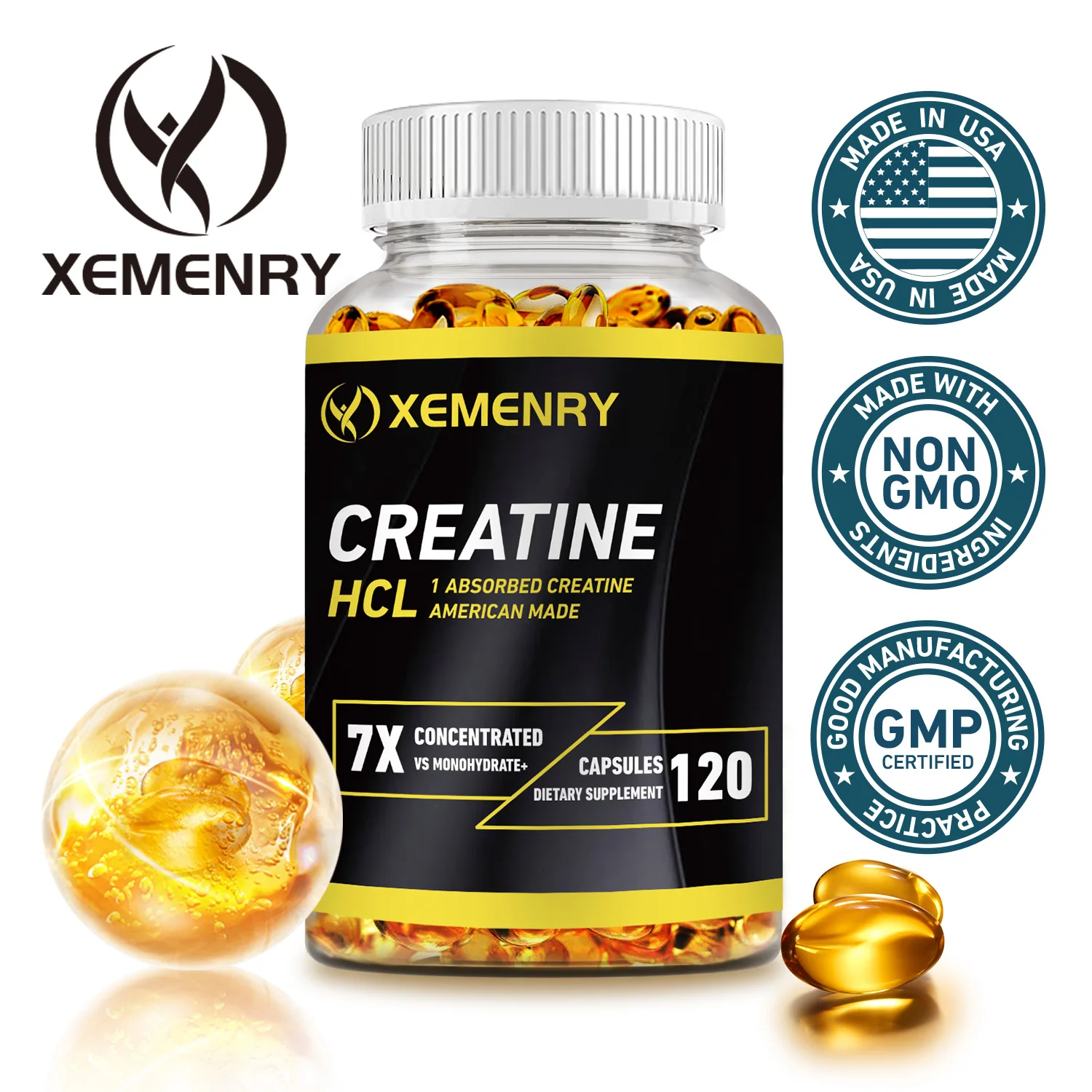 Creatine HCl-Boost Muscle Strength and Energy Support Muscle Growth, Endurance, Enhances Immunity