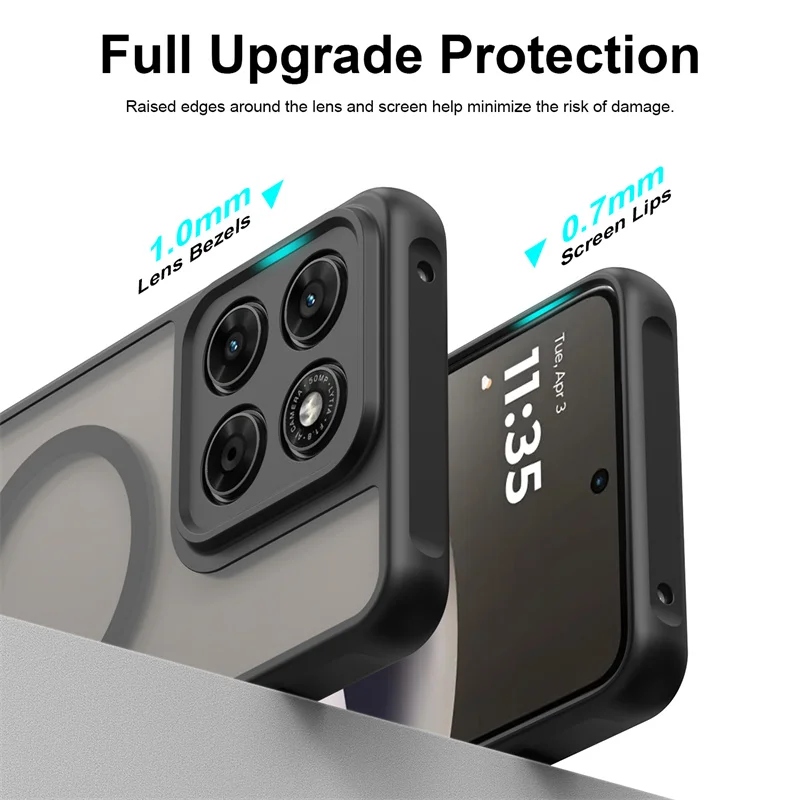 Matte Wireless Charging Magnetic Protective Phone Case - Frosted Protective Shell Cover