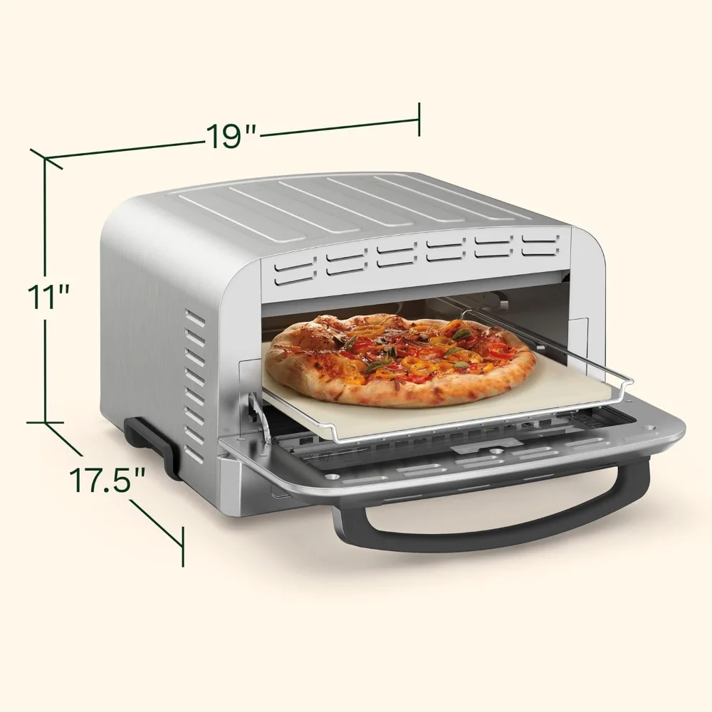 Indoor Pizza Oven – Bake 12” Pizzas in Minutes – Portable Countertop Pizza Oven – Stainless Steel - CPZ-120 2