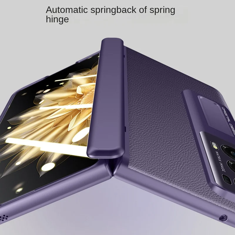 For Huawei Honor Magic V2 Leather Kickstand Folding Phone Case For Huawei Honor Magic V2 Screen Film Full Protective Cover