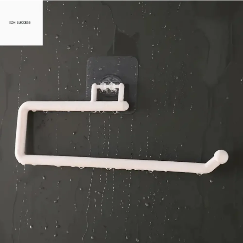 1 מחזיק מגבות נייר למטבח, מחזיק מגבות נייר מונח על הקיר מפלסטיק עם תלייה - לא נדרש חורים, מתאים לארגון ואחסון במטבח ובחדרי אמבטיה