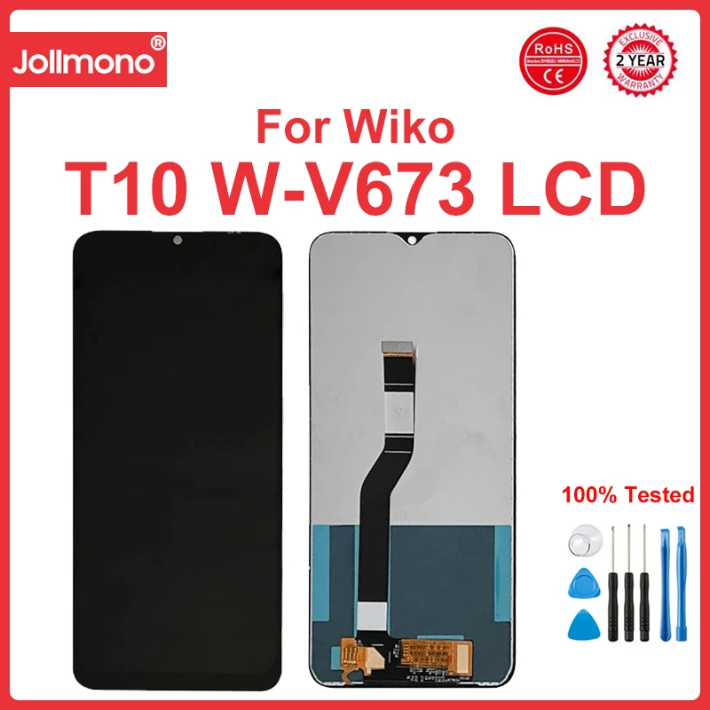 Per Wiko T10 W-V673-01 Display Lcd Touch Screen Panel Digitizer Sensor Glass Assembly Per Wiko T10 W-V673-02 Parti Di Ricambio