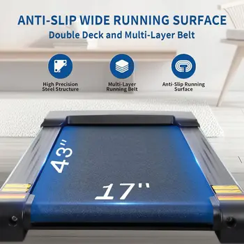 Treadmill with Auto Incline Folding Treadmill 12% Incline 2.5 Horse Power 15 Preset for Home Use 8.5 mph Range 6