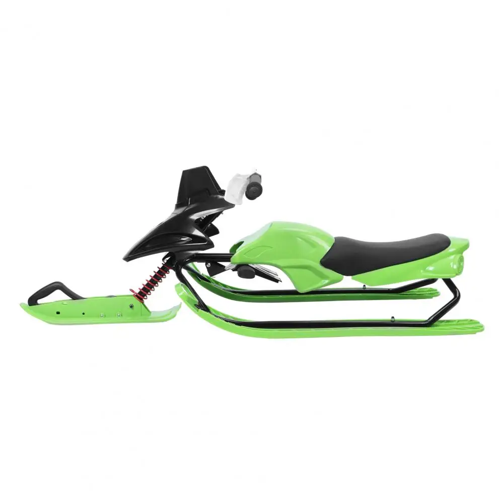 Snow Racer Sled with Sensitive Brake And 3 Gear Adjustable Cushion, 198lbs Carbon Steel Frame Skateboard, Winter Outdoor Activit