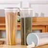 Food Storage Containers with Airtight Lid Pasta Portion Control Container Kitchen Storage jar for Sugar Flour Oat Cereal Beans 6