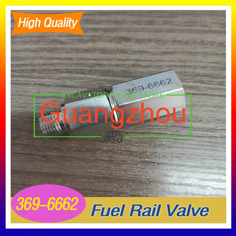 for 3696662 Excavator Fuel Check Valve Common Rail Engine Part Relief Pressure Regulator Valve 369-6662 Higher Quality Parts
