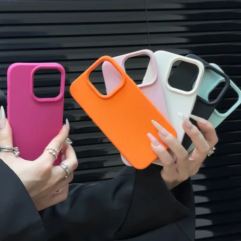 High-Fashion Litchi Patterned Shockproof Phone Case - Soft Protective Cover