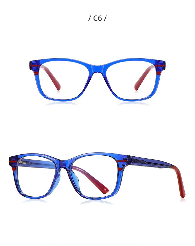 Ralferty Kinder-Brillengestell für Jungen und Mädchen, Anti-Augenbelastung, Anti-Blau-Computer-Brille, modisches optisches Gestell für Kinder, klare Gläser, TR90 – Detail 13