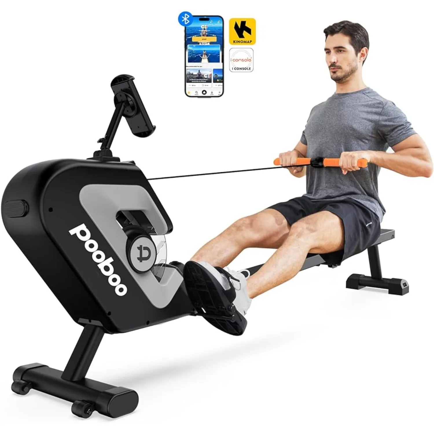 

Rowing Machine, Max 350 LBS Magnetic Rower with LCD Monitor, Tablet Holder, Upgraded Rowing Machines for Home use