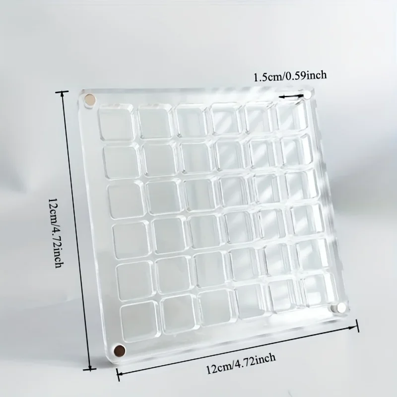 Acrylic Square Shell Storage Box - Transparent Sea Shell Display Cabinet, Mini Beach Stone Decorative Storage Frame