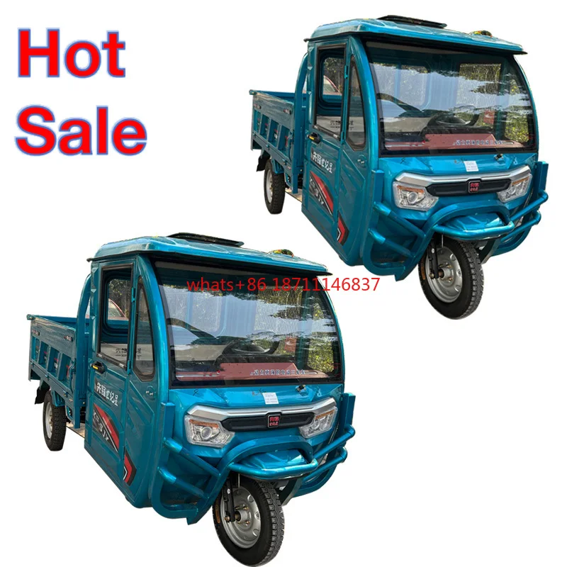 

Loading Capacity 600Kg 1200W Cheaper Strong Power Three Wheels Electric Tricycle 72V