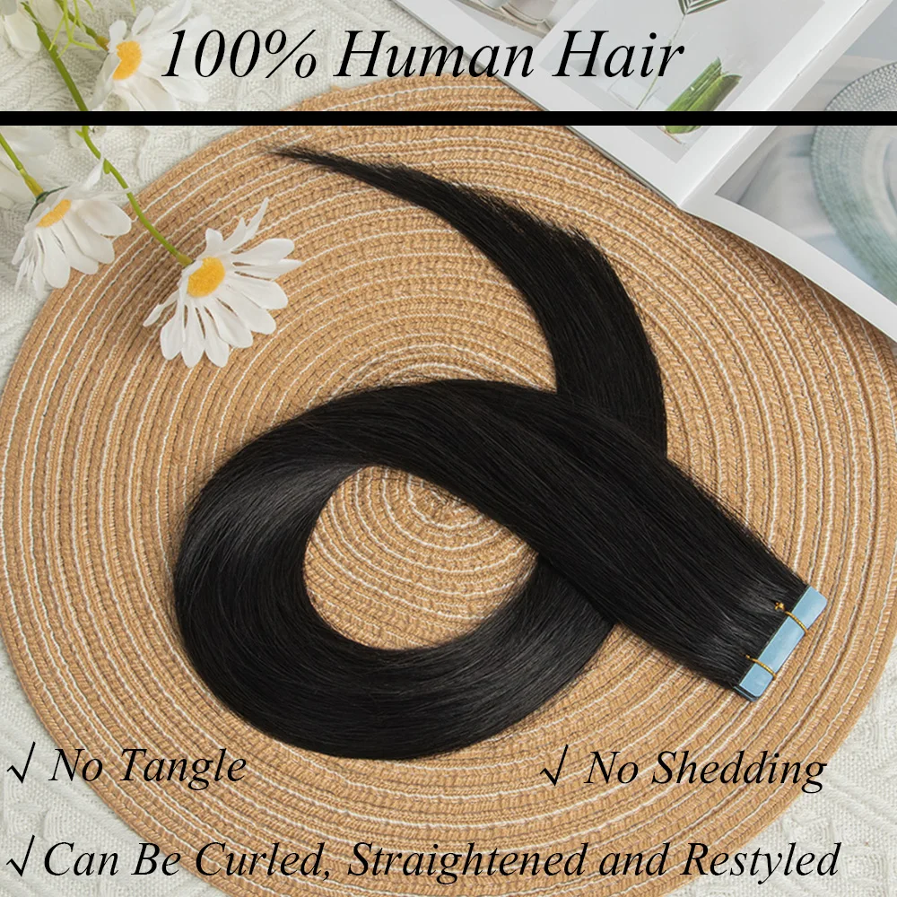Natural Invisible Tape In Hair Extensions Human Hair Double Side PU Tape 10pcs/Pack human hair extensions hair extensions