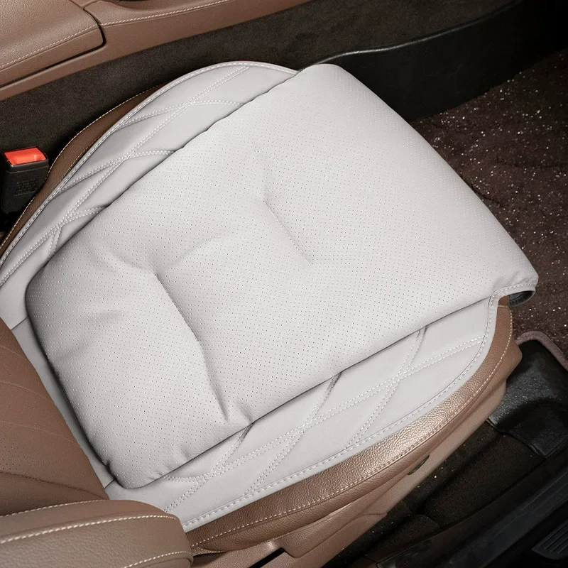 Luxury Nappa Leather Breathable Car Seat Cushion