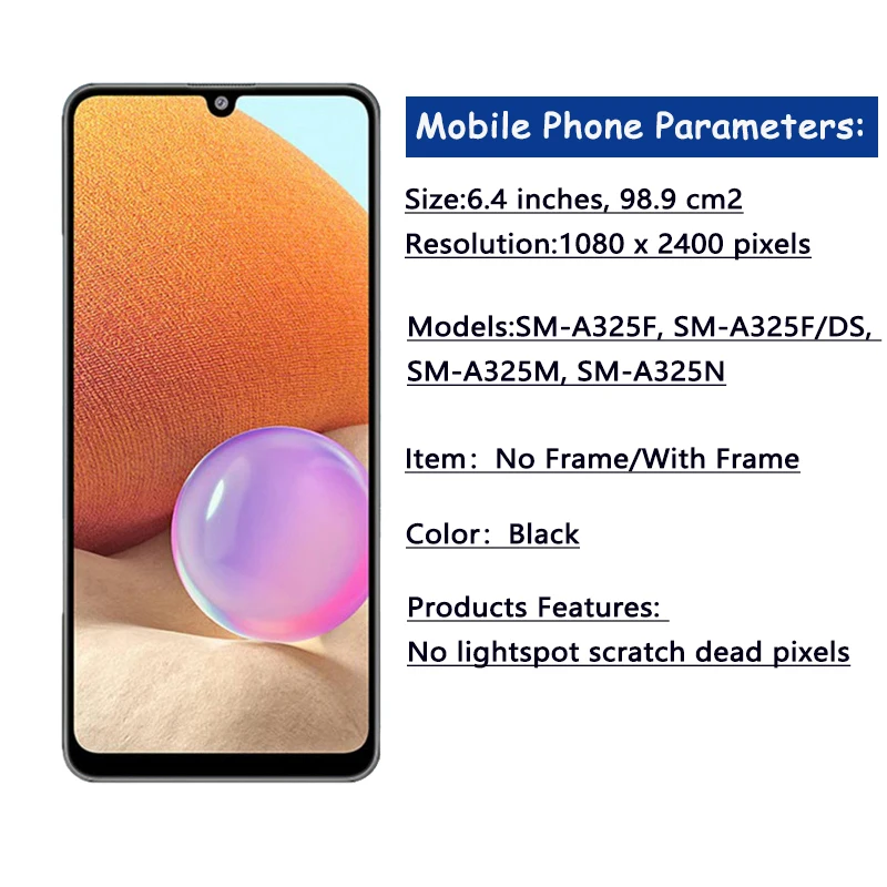   AAA + Ｚ  A32 4G ÷ FA325 SM-A325F/DS LCD ȭ  ġ Ÿ 