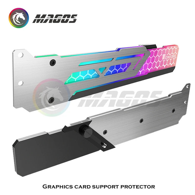 Универсальный кронштейн для графического процессора Jonsbo RGB, поддержка видеокарты 5 В, симфоническая версия, светящаяся фотография, алюминий + акрил, фотография