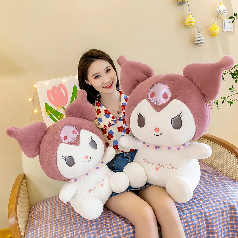 60Cm Miniso Sanrio Kuromi Plush Pillow Plush Doll Plush Toy Interior Decoration Ornaments Child Festival Birthday Gift 2