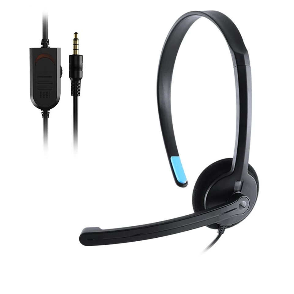 Call Center Headset With Mic Service Headphone For Cordless Telephone Wired  Phone Headset 3.5mm Centre/traffic/computer Headset - Earphones & Headphones  - AliExpress