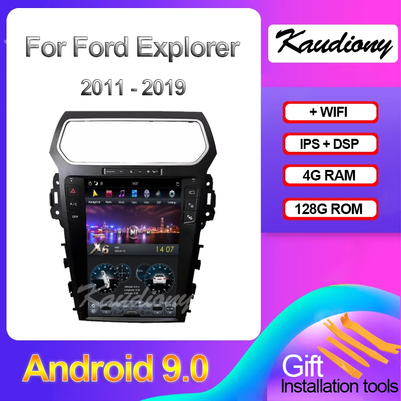 Kaudiony Tesla Style Android для Ford Explorer Авто радио GPS навигация автомобильный DVD