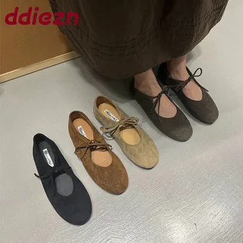 Fashion Butterfly-Knot  Women Flats With Shoes Casual Female Soft Footwear Round Toe Ladies Flats Slip On Shoes 1
