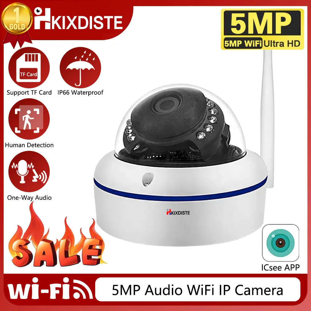 Icsee Ip Camera 5Mp Speed Dome Rilevamento Umano Wifi Ip Camera Smart Home Outdoor Wireless Wifi Camera Monitor Di Sorveglianza Xmeye