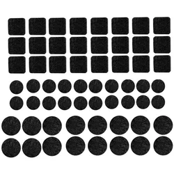 Durable Self - Adhesive Black Felt Pads - 60 - Pack for Furniture Protection, 3mm Thick (60pcs)