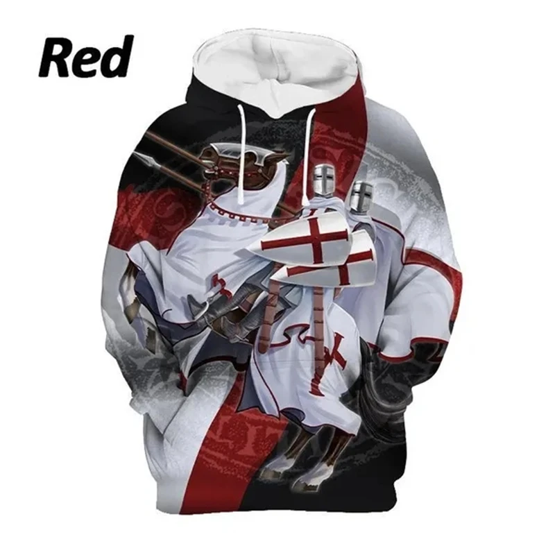 Neue Männer Mode Tempelritter Hoodie Coole 3d Gedruckt Langarm Straße Sweatshirt Tops Casual Kleidung Mit Kapuze Sweatshirts – Detail 11