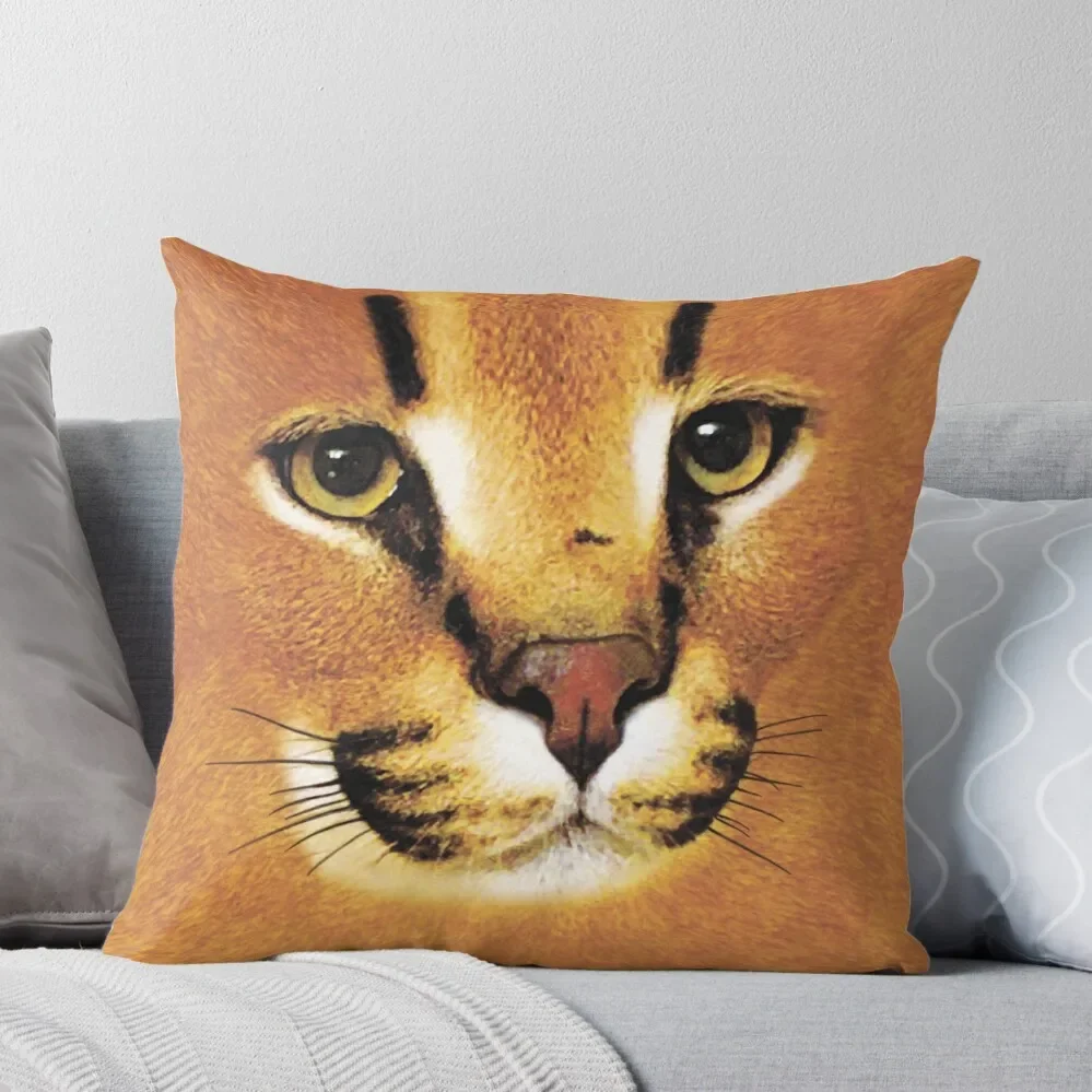 

Big Floppa Face Throw Pillow Throw Pillow Covers Sofa Decorative Covers Covers For Sofas pillow cover christmas