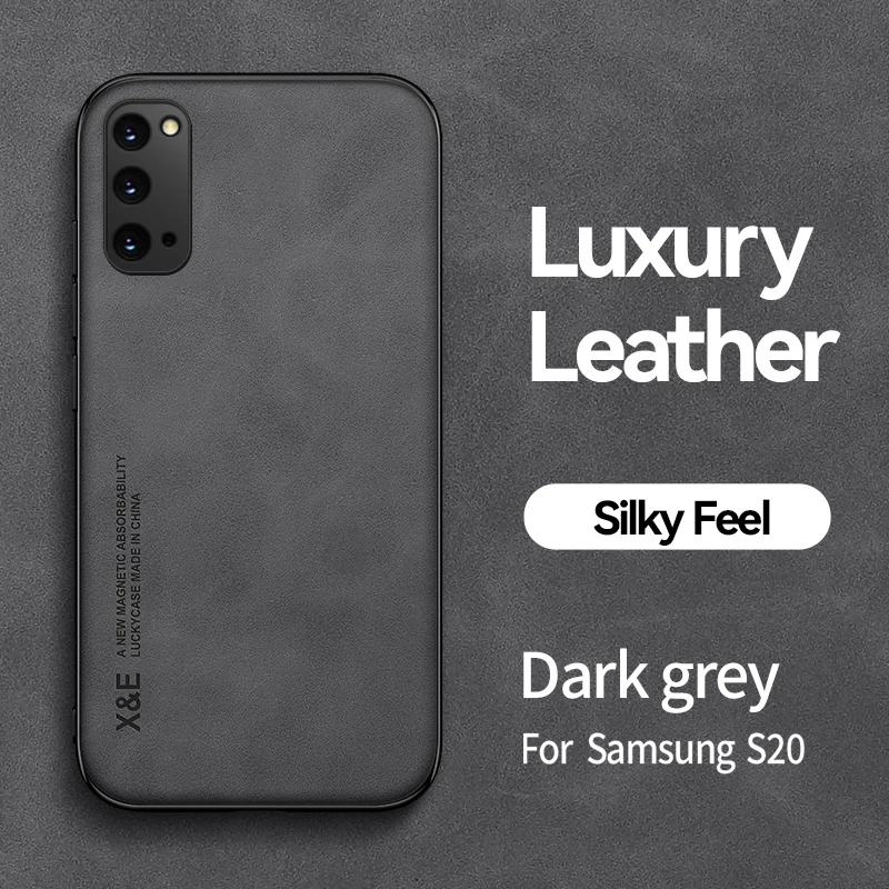 Leather Shockproof Case with Metal Plate Support and Car Mount Holder